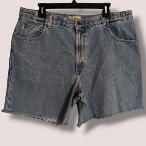 L.L. Bean Plus Size Mid-Rise Cut Off Denim Jean Shorts